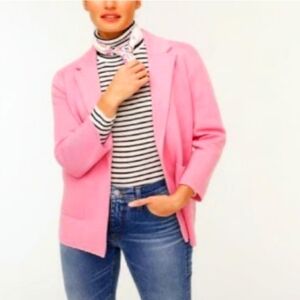 NWT J. Crew Open Front Sophie Pink Sweater Blazer